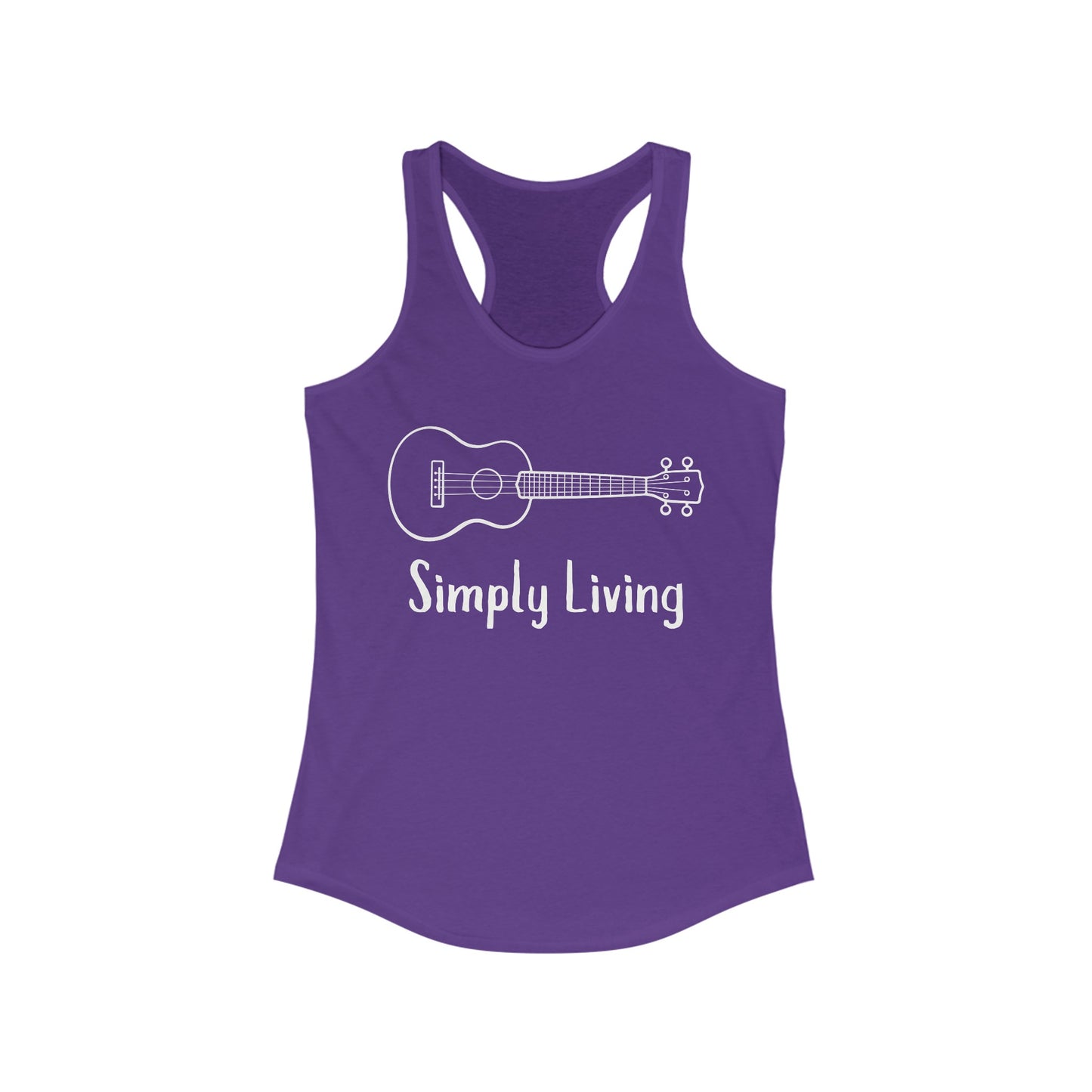 Simply Living Guitar Racerback Tank Top, Bluegrass Tank Top, Music Lover Gift, Guitar Player Gift, Festival Tank Top