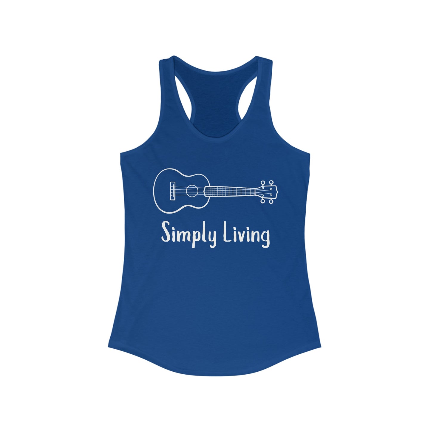 Simply Living Guitar Racerback Tank Top, Bluegrass Tank Top, Music Lover Gift, Guitar Player Gift, Festival Tank Top