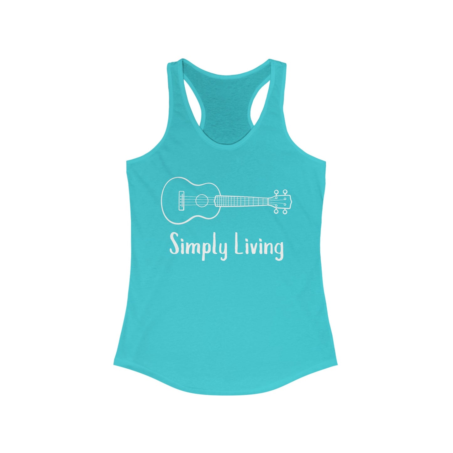 Simply Living Guitar Racerback Tank Top, Bluegrass Tank Top, Music Lover Gift, Guitar Player Gift, Festival Tank Top