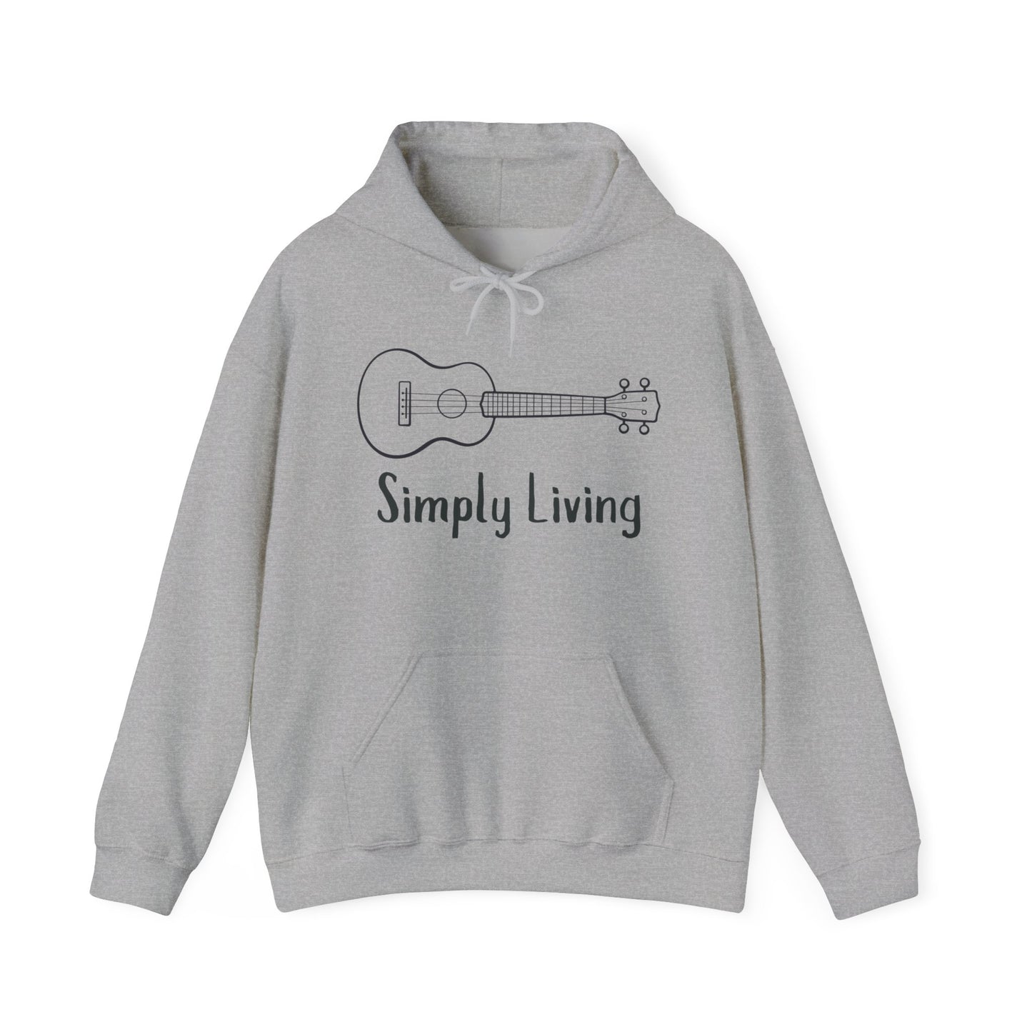 Simply Living Guitar Unisex Heavy Blend™ Hooded Sweatshirt, Music Lover Gift, Guitar Player Gift, Festival Hoodie