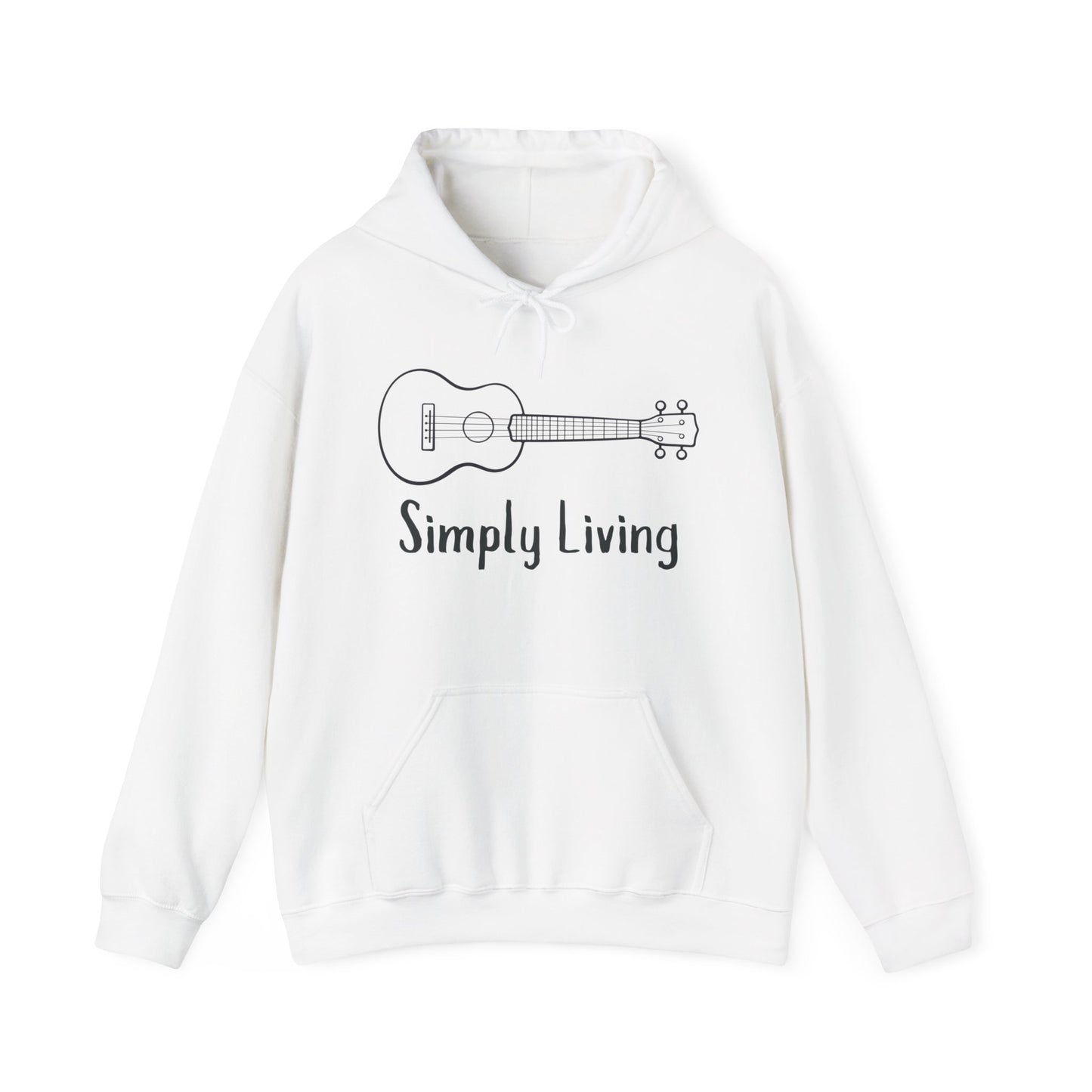 Simply Living Guitar Unisex Heavy Blend™ Hooded Sweatshirt, Music Lover Gift, Guitar Player Gift, Festival Hoodie