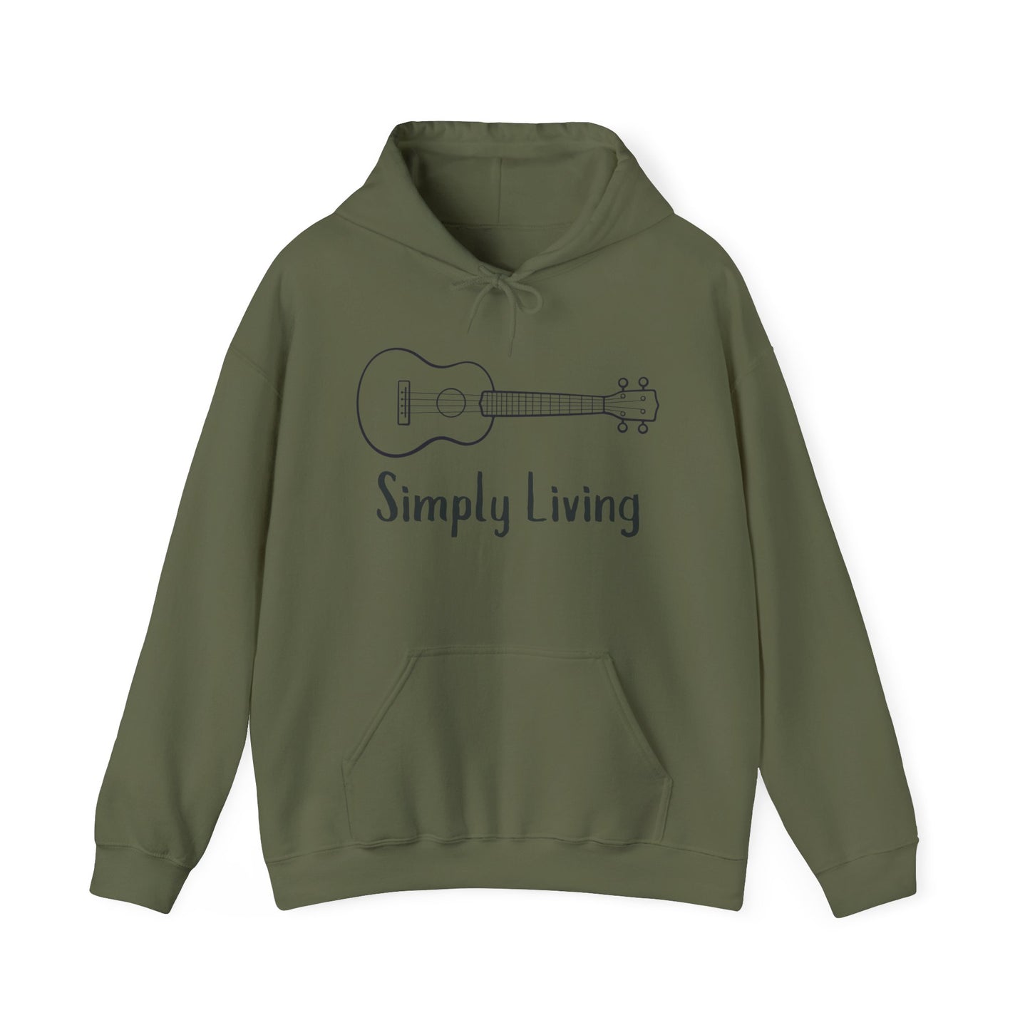 Simply Living Guitar Unisex Heavy Blend™ Hooded Sweatshirt, Music Lover Gift, Guitar Player Gift, Festival Hoodie