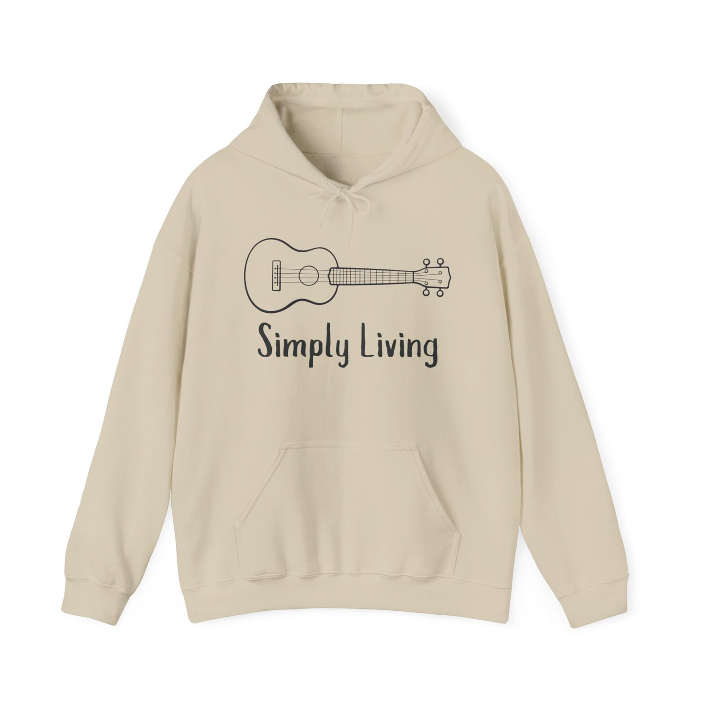 Simply Living Guitar Unisex Heavy Blend™ Hooded Sweatshirt, Music Lover Gift, Guitar Player Gift, Festival Hoodie