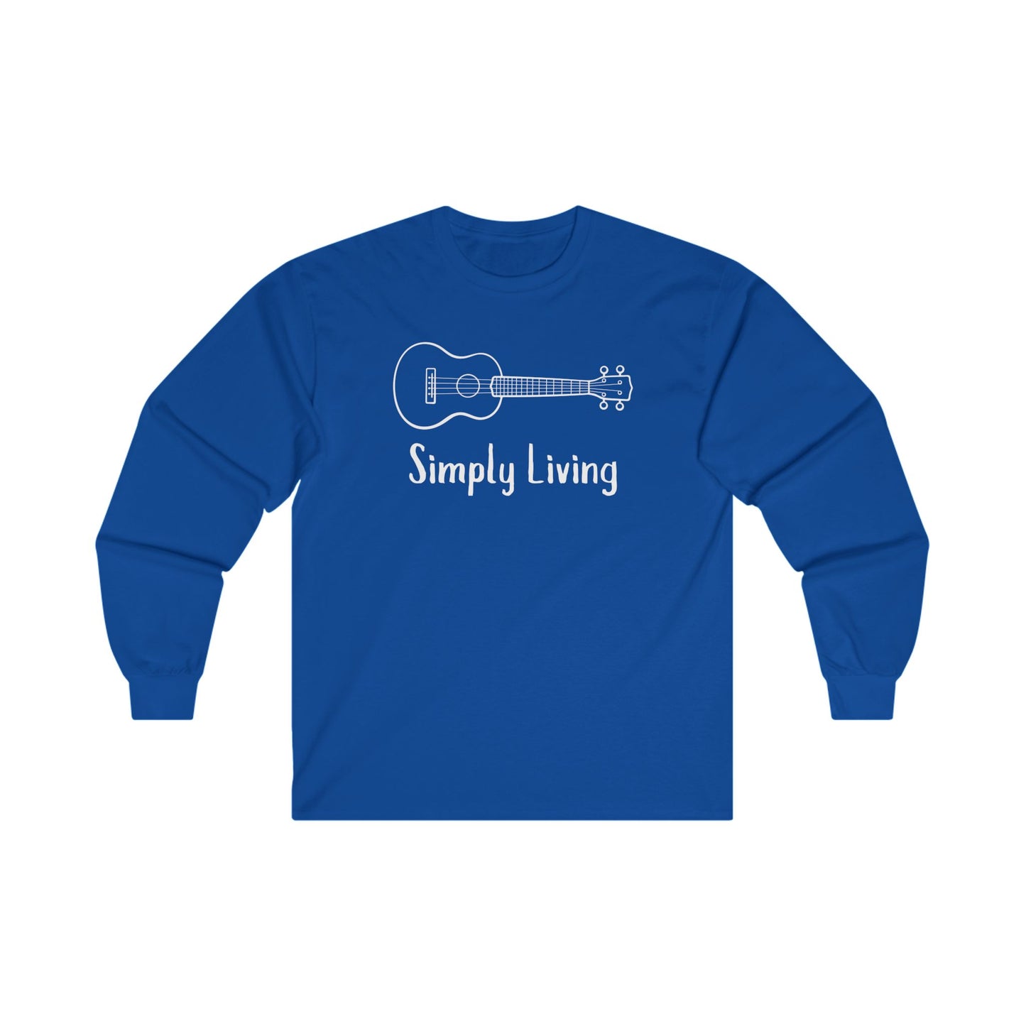 Simply Living Guitar Unisex Ultra Cotton Long Sleeve T-shirt, Guitar Lover Gift, Music Lover Gift, Festival Shirt, Bluegrass T-shirt