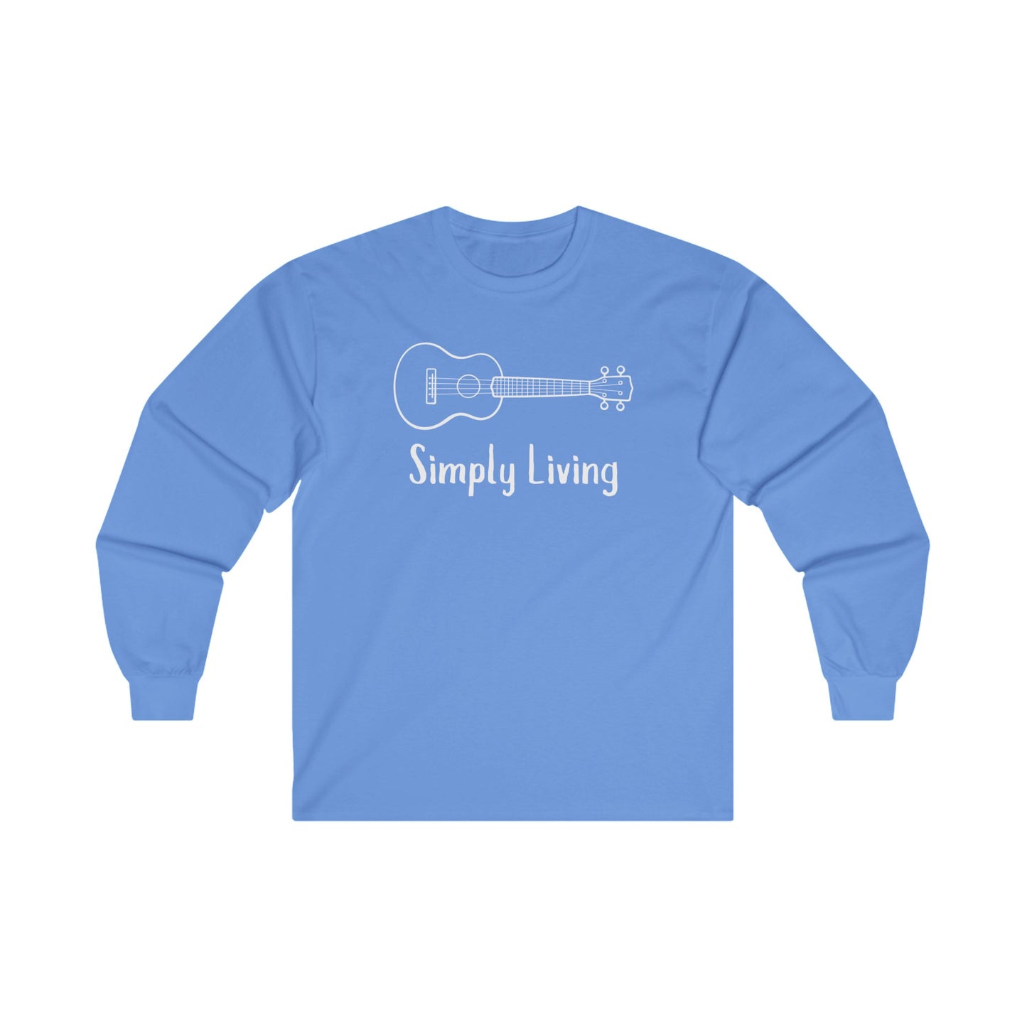 Simply Living Guitar Unisex Ultra Cotton Long Sleeve T-shirt, Guitar Lover Gift, Music Lover Gift, Festival Shirt, Bluegrass T-shirt