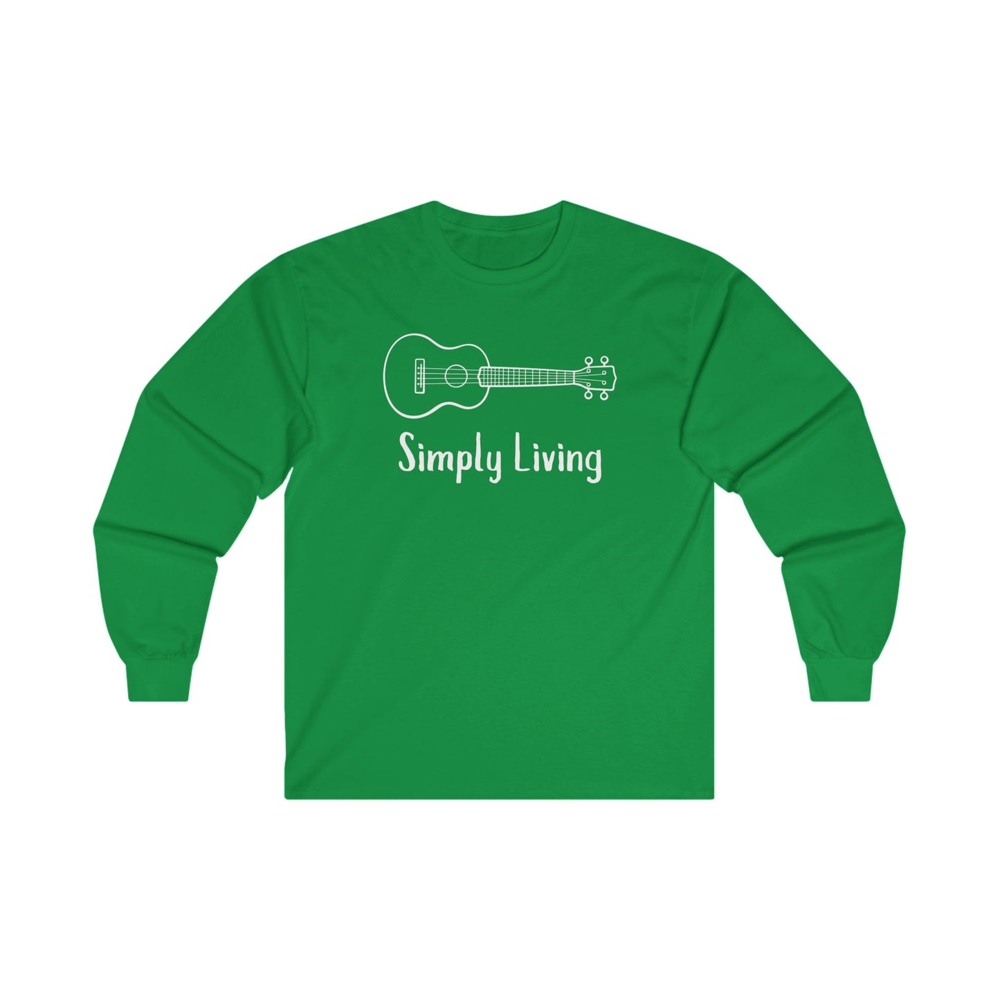 Simply Living Guitar Unisex Ultra Cotton Long Sleeve T-shirt, Guitar Lover Gift, Music Lover Gift, Festival Shirt, Bluegrass T-shirt