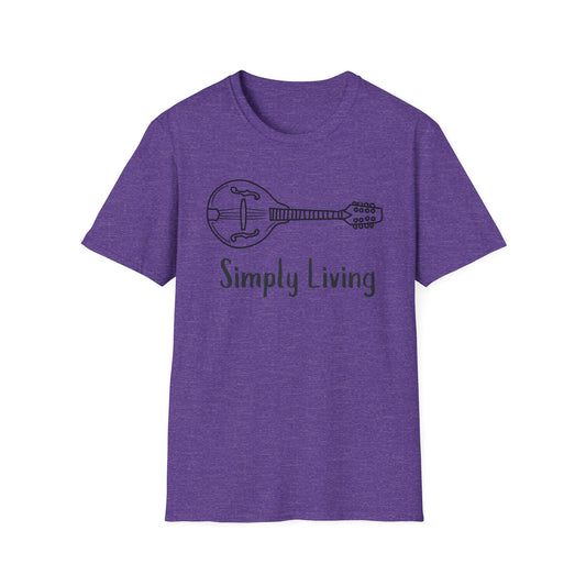 Simply Living Mandolin T-shirt, Mandolin T-shirt, Mando Tee, Mandolin Lover Gift, Mandolin Player Gift, Festival T-shirt