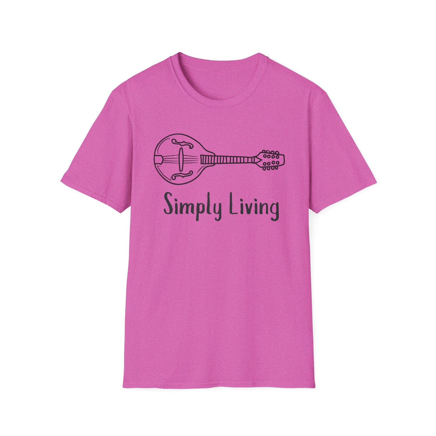 Simply Living Mandolin T-shirt, Mandolin T-shirt, Mando Tee, Mandolin Lover Gift, Mandolin Player Gift, Festival T-shirt