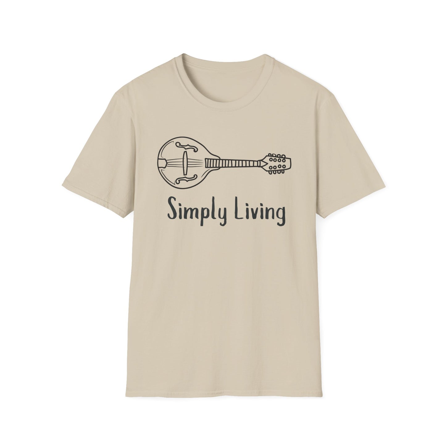 Simply Living Mandolin T-shirt, Mandolin T-shirt, Mando Tee, Mandolin Lover Gift, Mandolin Player Gift, Festival T-shirt