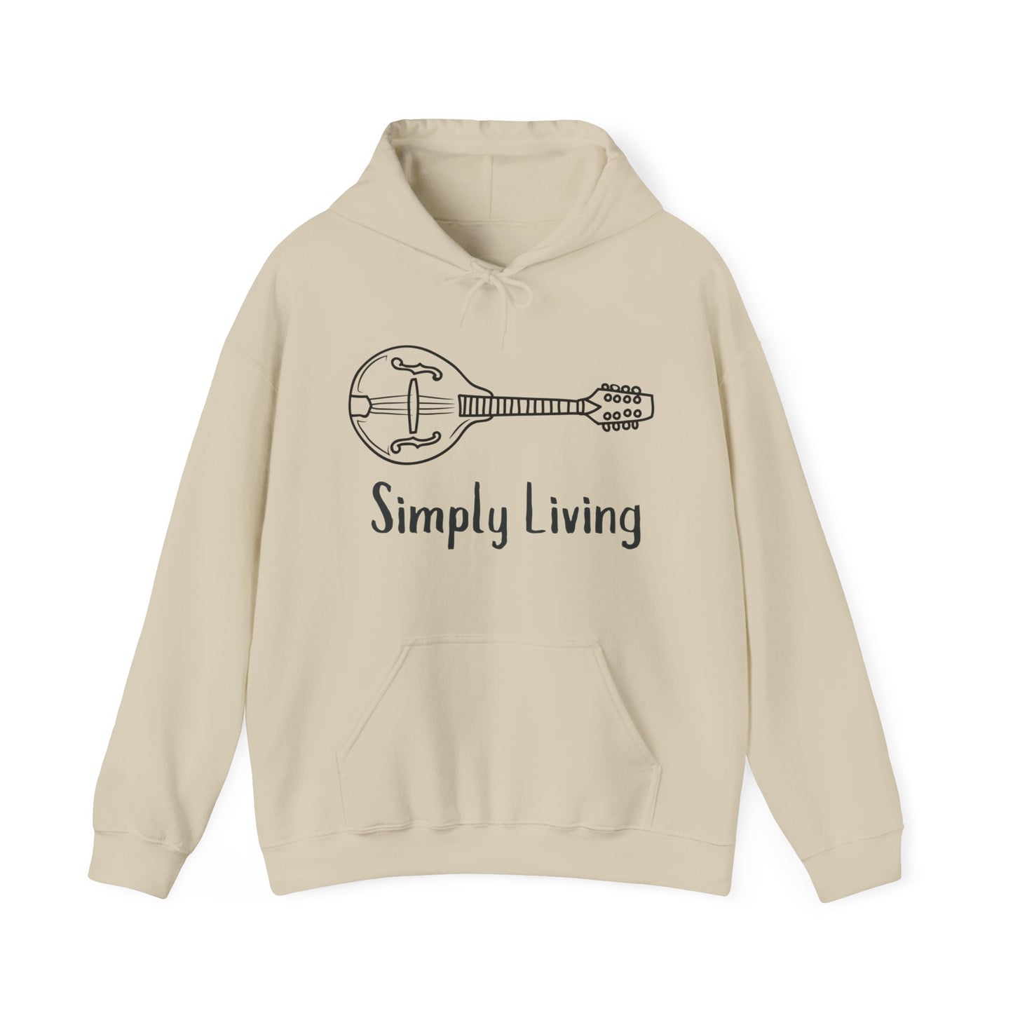 Simply Living Mandolin Unisex Heavy Blend™ Hooded Sweatshirt, Music Lover Gift, Mandolin Player Gift, Festival Hoodie