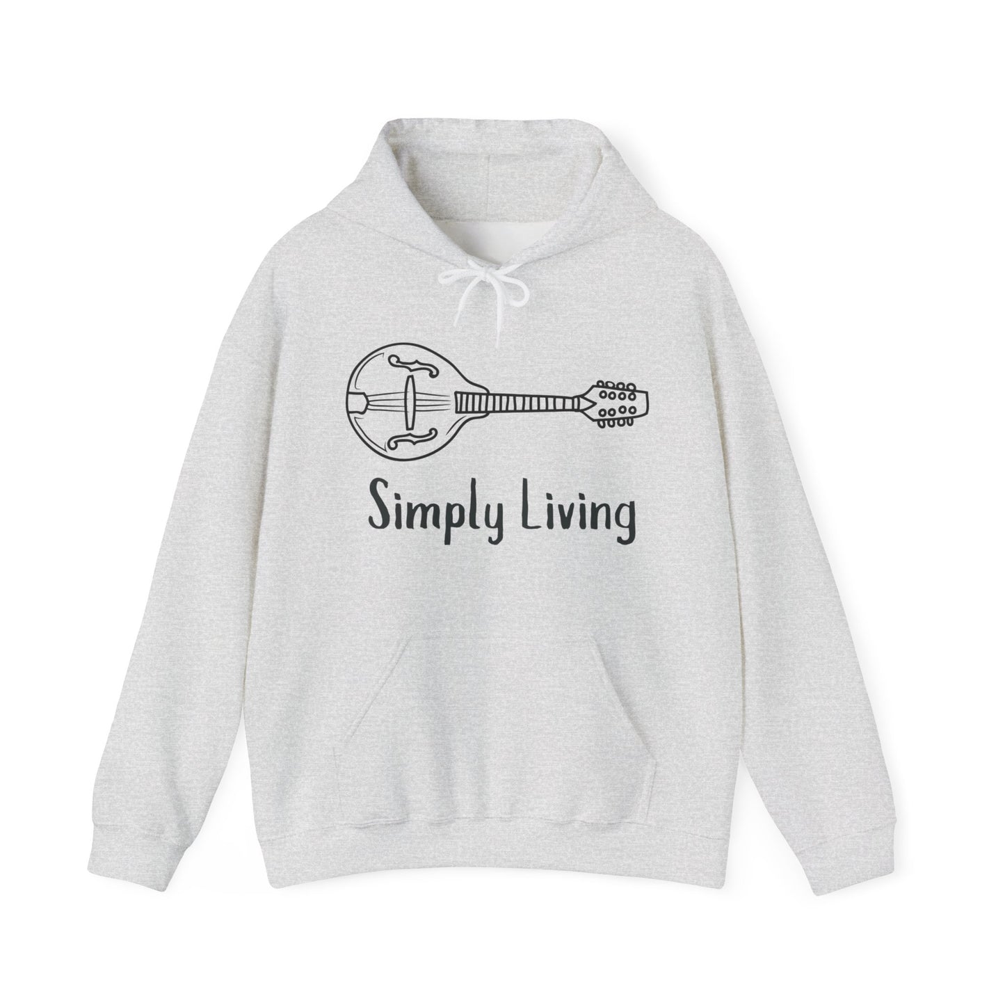 Simply Living Mandolin Unisex Heavy Blend™ Hooded Sweatshirt, Music Lover Gift, Mandolin Player Gift, Festival Hoodie