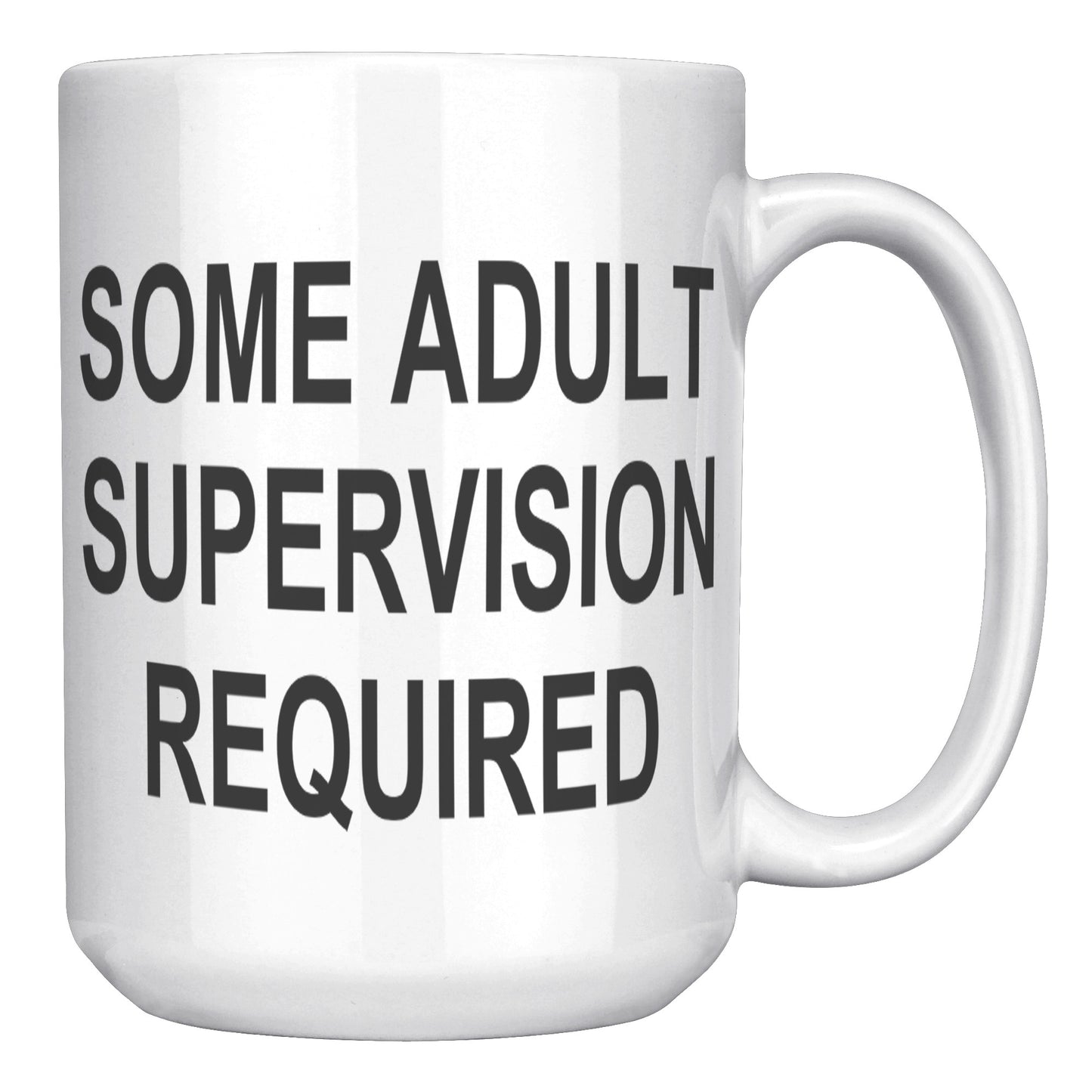 Some Adult Supervision Required 15oz Mug, Funny Mug, Witty Humor
