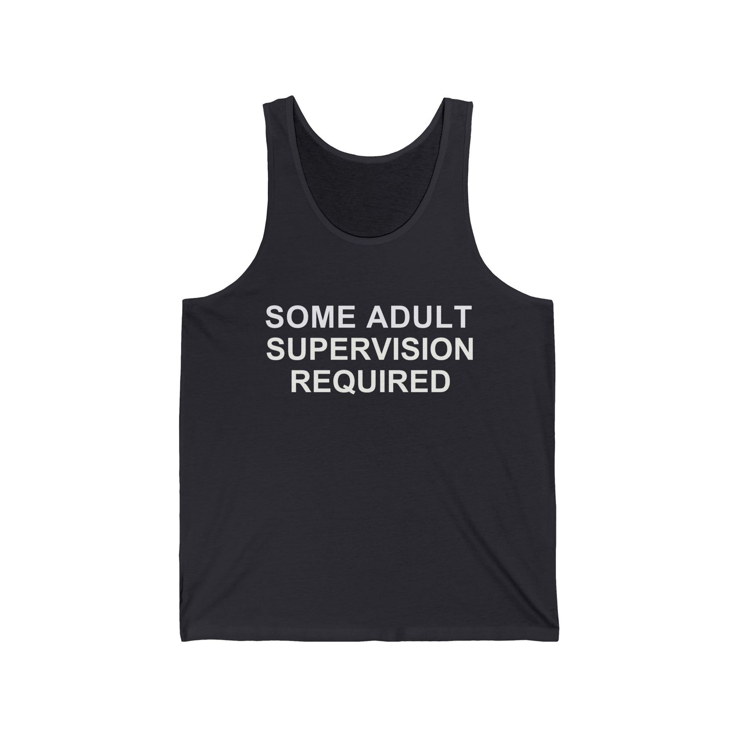 Some Adult Supervision Required Unisex Jersey Tank Top, Funny Tank Top For Men, Women