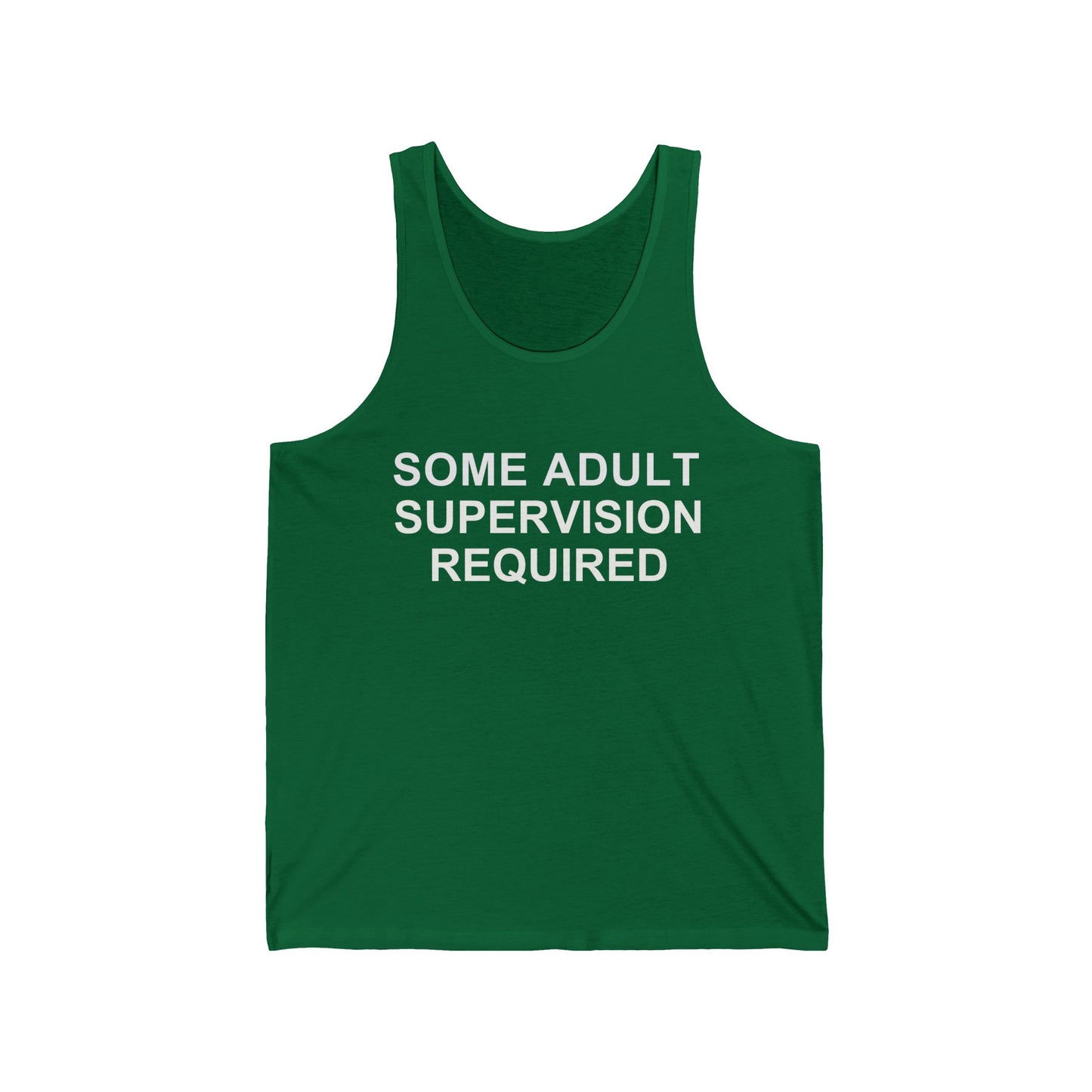 Some Adult Supervision Required Unisex Jersey Tank Top, Funny Tank Top For Men, Women