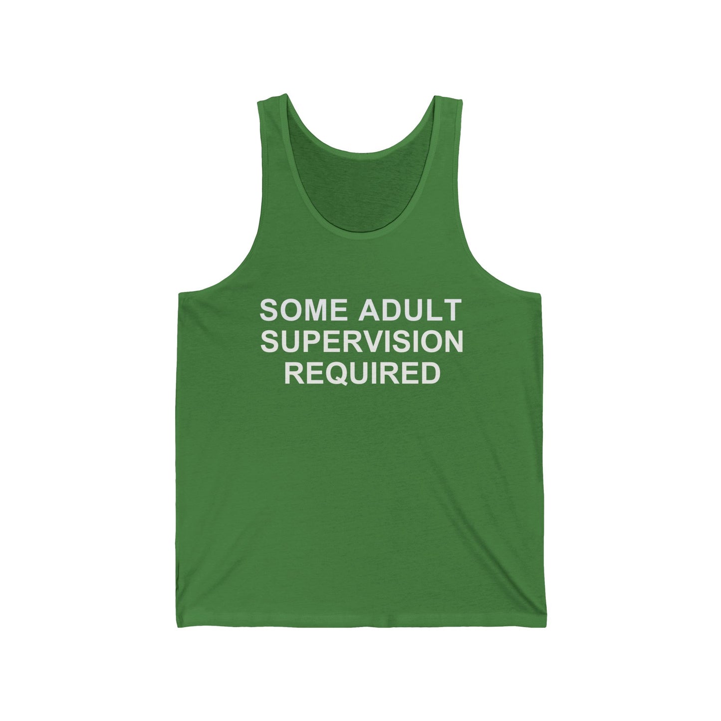 Some Adult Supervision Required Unisex Jersey Tank Top, Funny Tank Top For Men, Women