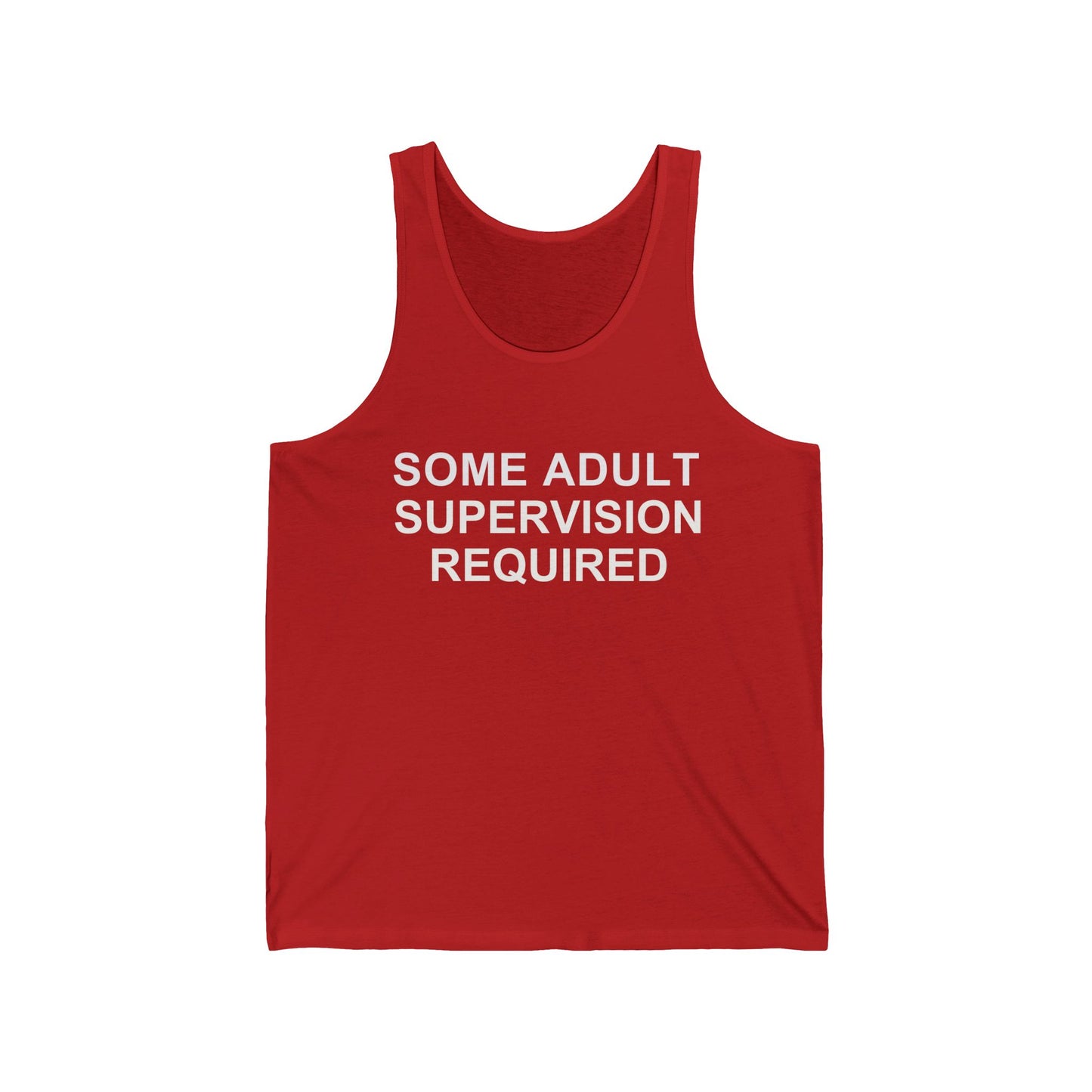 Some Adult Supervision Required Unisex Jersey Tank Top, Funny Tank Top For Men, Women