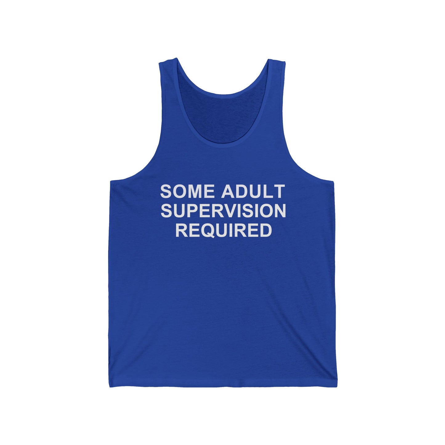 Some Adult Supervision Required Unisex Jersey Tank Top, Funny Tank Top For Men, Women