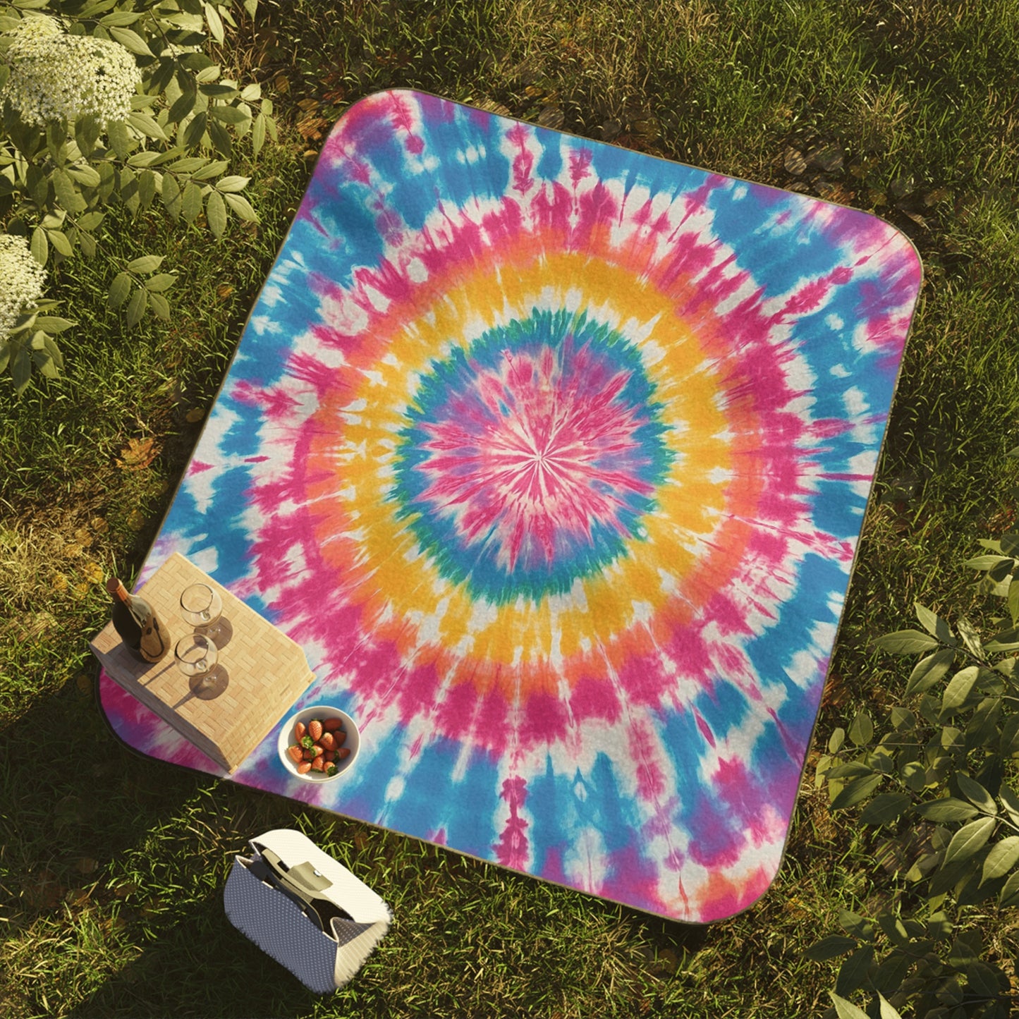 Tie Dye Picnic Blanket, Stadium Blanket